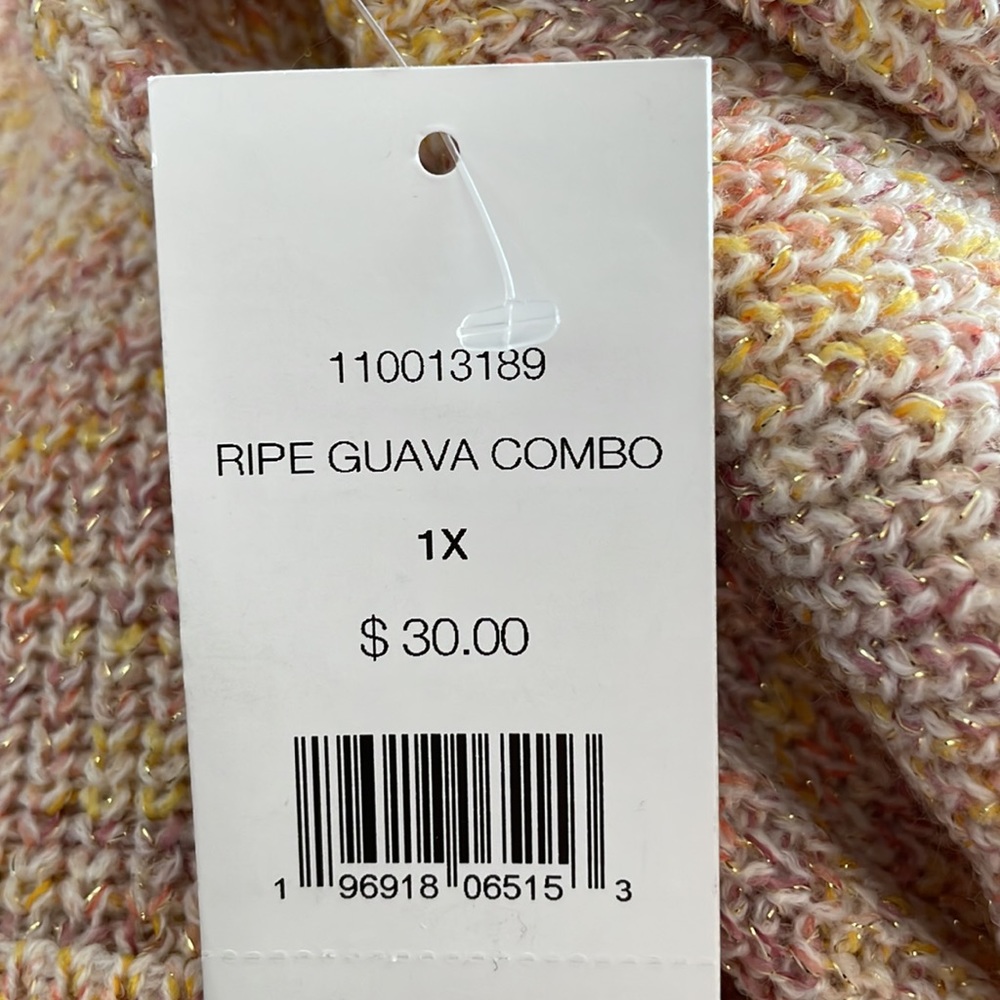 NWT Daily Thread Ripe Guava Sweater. 1X - Picture 8 of 8
